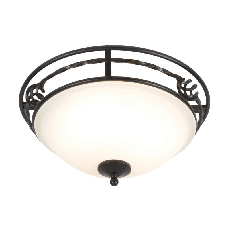 Sackler Glass Flush Mount, Black