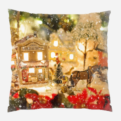 Canvas Outdoor Reversible Throw Pillow