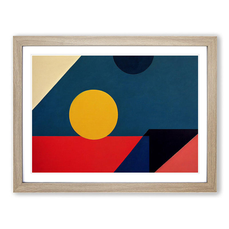 Bold Suprematism Vol.1 Abstract - Single Picture Frame Print, 34cm H x 46cm W x 2cm D, Oak Framed
