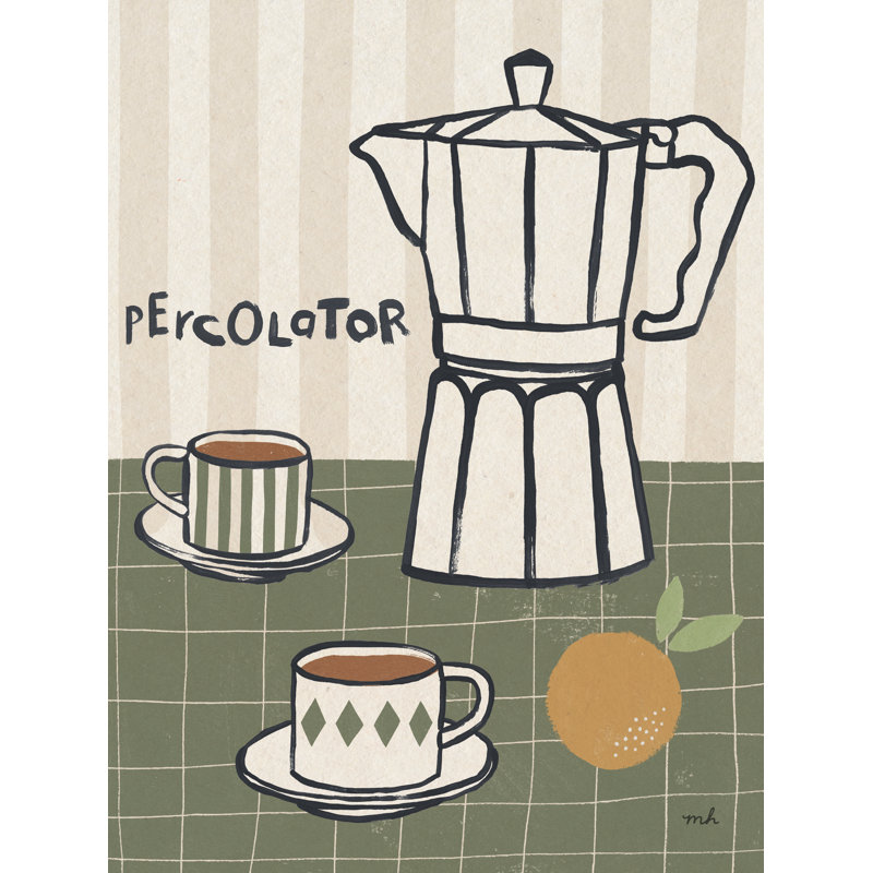 «My Morning Coffee II» par Moira Hershey, H 16 po x l 12 po
