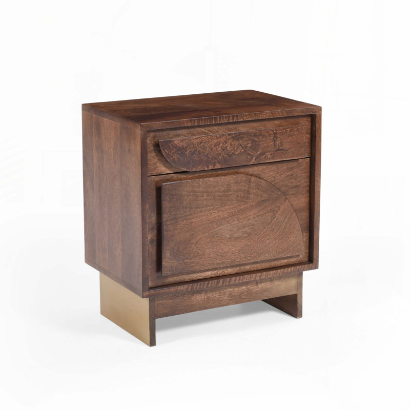 Storage Wood Nightstand
