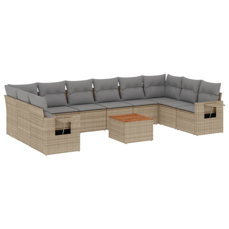  Ensemble de canapé de jardin beige