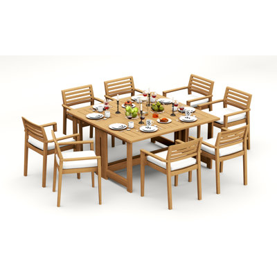 Ensemble repas d'extérieur carré Bechtel