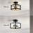 Kadiatou Farmhouse Semi Flush Mount Ceiling Light With Hammered Glass 2- Light