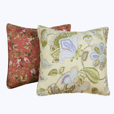 Blooming Prairie Patchwork Throw Pillow Set