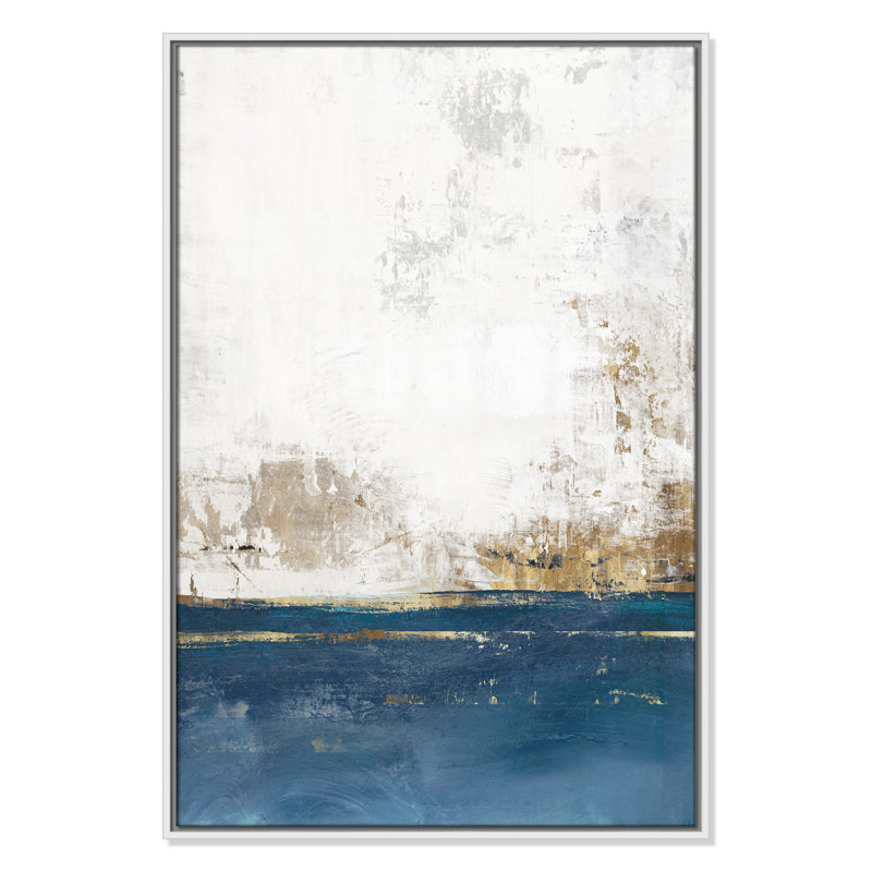 Golden Horizon I - reproduction de portrait par Casa Fine Arts, Blanc, H 37,5 po x l 25,5 po