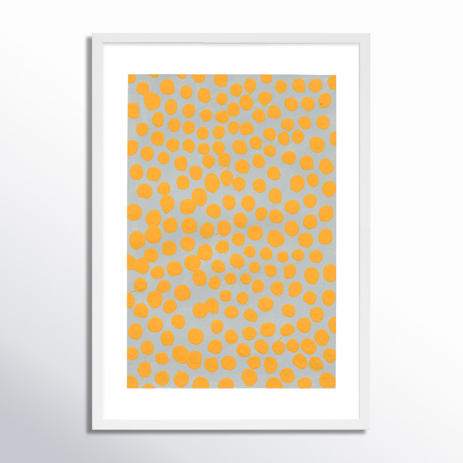 Saffron On Gray by Michela Sorrentino, White, 25" H x 17.5" W x 1.25" D