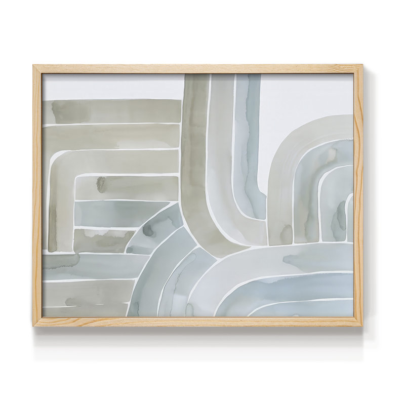 Estuaries II -Framed Print - Restickable, Natural, 16" H x 20" W
