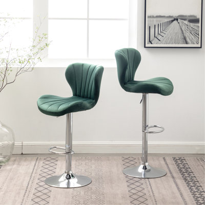 Siège pivotant en velours doux, rotation à 360 °, hauteur réglable par vérin à gaz, fauteuil élégant de 2 personnes, siège en tissu velouté et rembourrage en mousse épaisse, repose-pieds relaxant, ligne verticale tendance