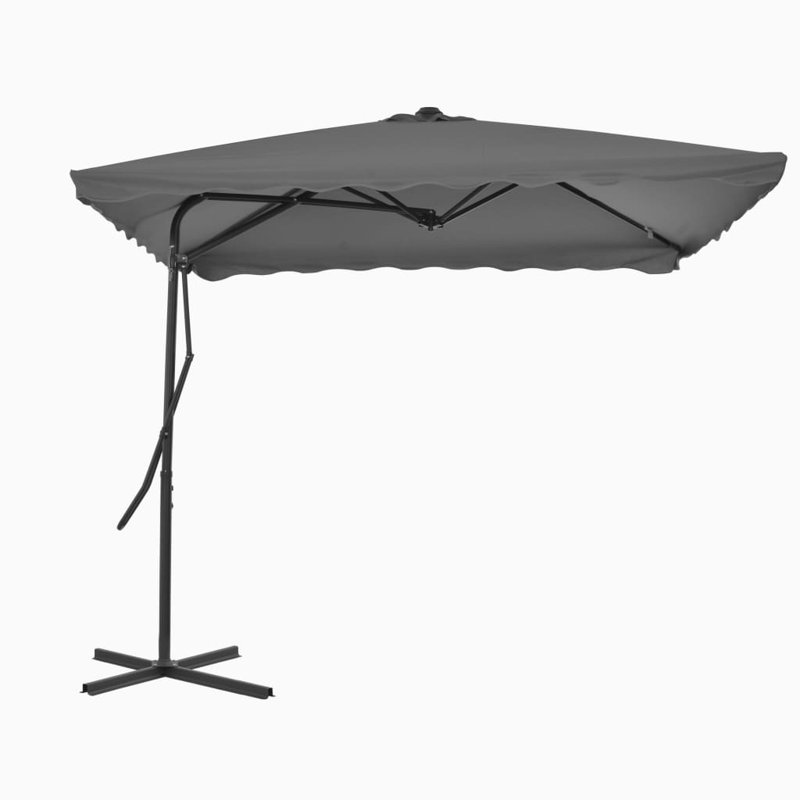 Parasol CARRÉ en porte-à-faux, Anthracite