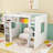 Queen Wood Loft Bed With Storage Shelves And Ladder-2112658793