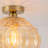 Amber Glass Semi Flush Mount