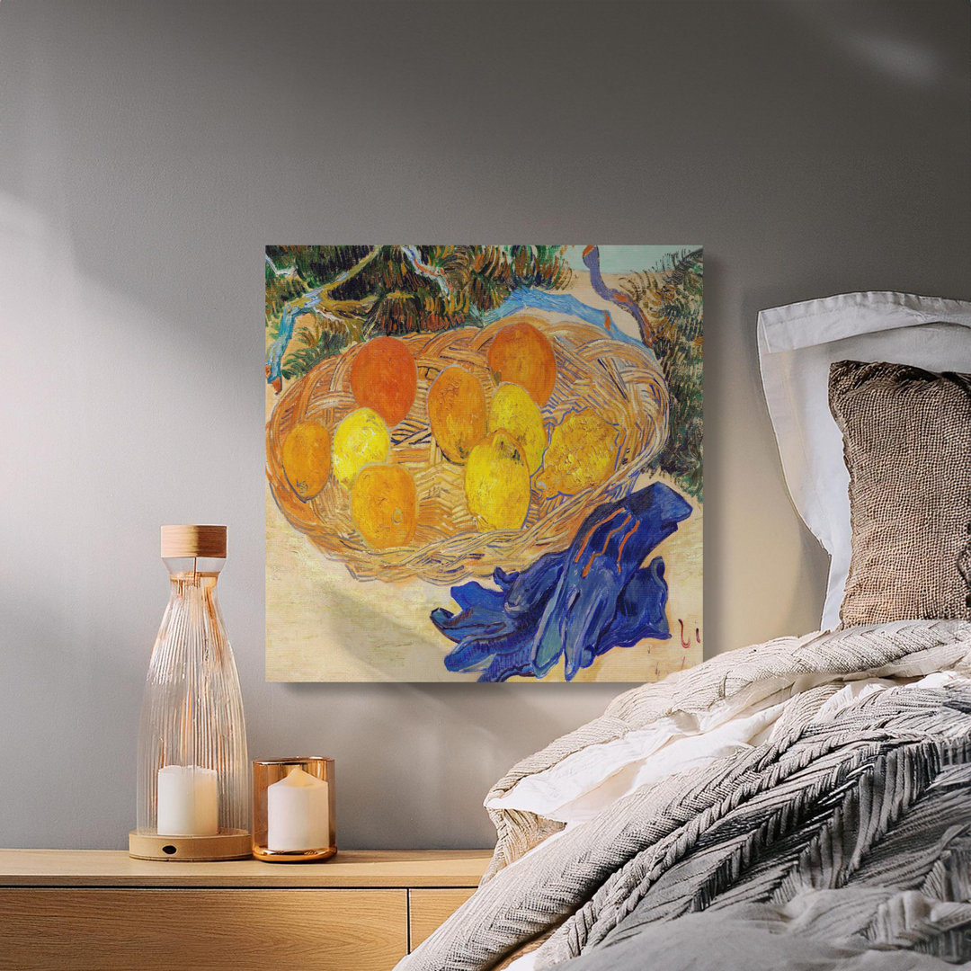 Vibrant Fruit Basket Still Life Canvas Print