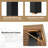  9 PCS Outdoor Dining Table & Rattan Chairs w/ Acacia Wood Table 1.9'' Umbrella Hole
