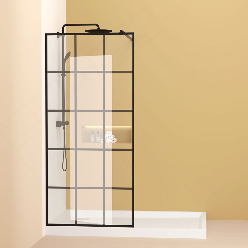 Pare-douche encadré en verre pour salle de bain