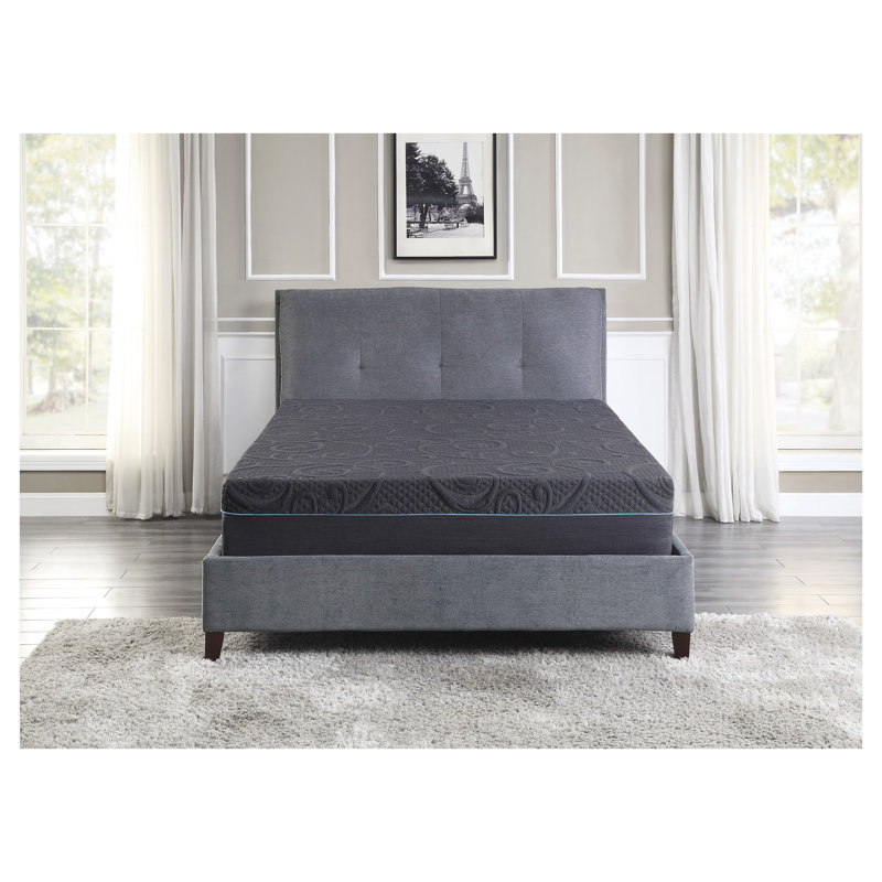 Matelas hybride 11 po Eastern King - mousse viscoélastique imprégnée de gel avec 756 ressorts ensachés pour isoler les mouvements, support mi-ferme, matelas dans une boîte