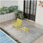 Holiday - Ensemble de meubles d'intérieur / extérieur 2 pièces 1 chaises et 1 table basse Matériau PP imperméable - Ensemble de conversation pour patio facile à assembler (jaune)