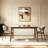 4 - Person White Rectangular Sintered Stone Stone Tabletop Dining Table Set