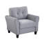 Mobilier moderne en lin, gris-bleu, 1 + 3, confortable et durable avec revêtement,