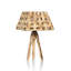 Lampe trépied en bois massif Sipan-575003999