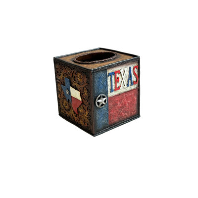 Porte-boîte à mouchoirs Texas Symbols Rustic Southwestern
