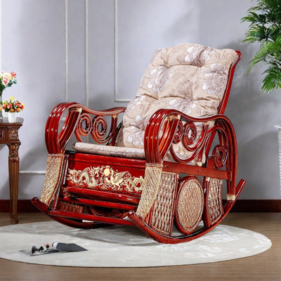 Chaise berçante en rotin décontractée Balcon