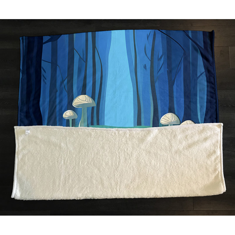 Throw Blanket, 51" W x 60" L, Abstract, Blue/White/Red