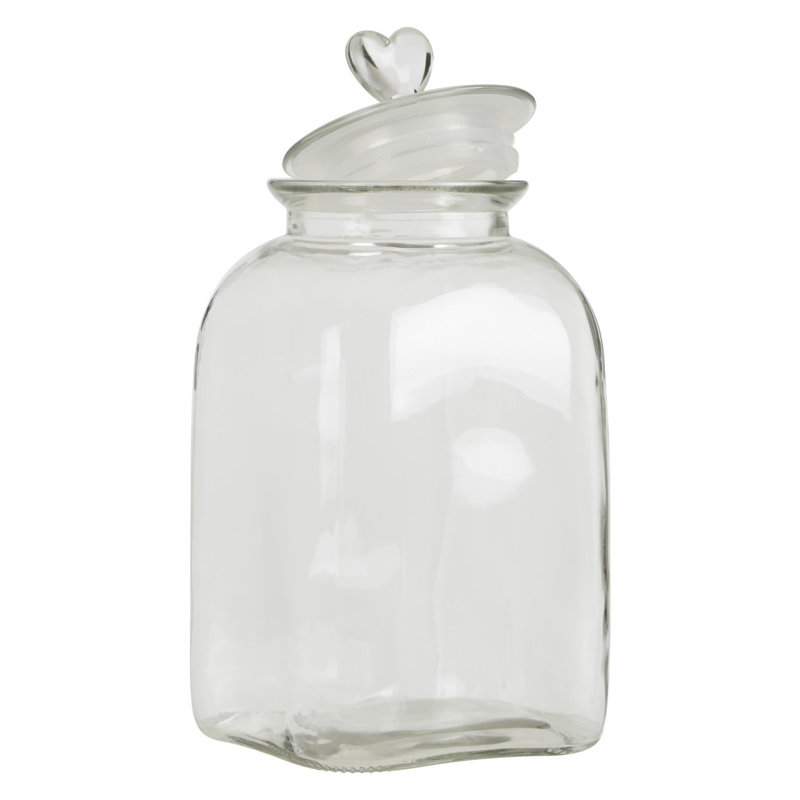 Glass Jar, 31cm H x 16cm W x 16cm D