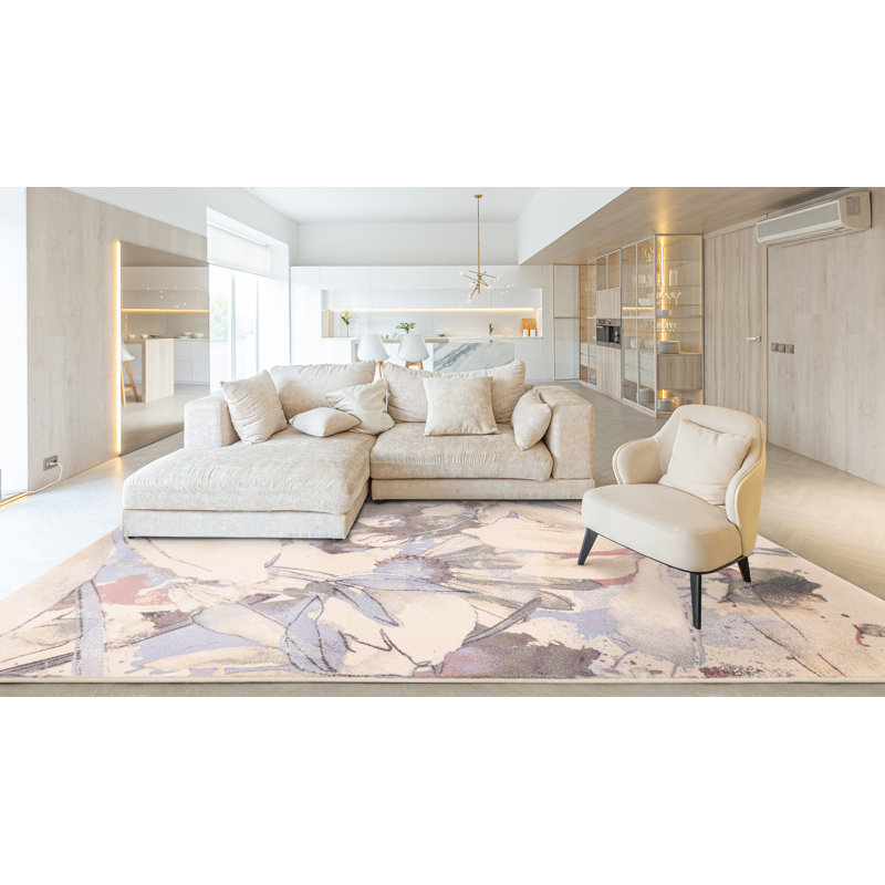 Lilia Floral Area Rug, Rectangle 133 x 180cm