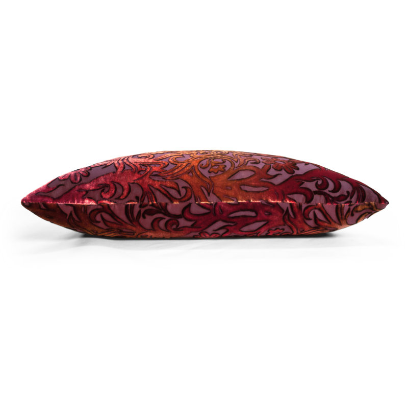 Prospect Park Lumbar Velvet Pillow Cover & Insert, 14" x 20", Wildberry