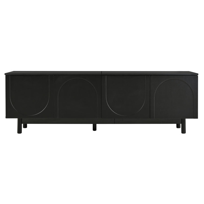 Unfinished TV Stand for TVs up to 75", Black, 175cm x 38cm x 56cm