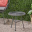 Grey And Tempered Glass Side Table With Contemporary Touch Chic Strong