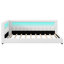 Lit plateforme tapissier simple TG avec lumières DEL et ports de charge USB intégrés, blanc-1458856467-1458856466