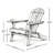 Teak Finish Folding Acacia Wood Adirondack Chair, Outdoor Patio Lounge Chair With Slatted Back & Wide Armrests, Foldable Design For Garden, Backyard, Deck-79934093