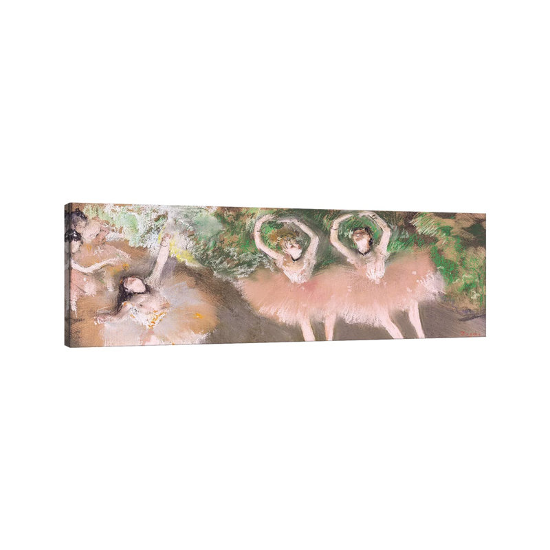 Scene De Ballet, C.1879 by Edgar Degas - Wrapped Canvas Panoramic Painting, 30.48 cm H x 91.44 cm W x 1.91 cm D