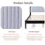 Base de lit plateforme en bois avec tête de lit moelleuse, lattes silencieuses et rangement sous le lit de 8,8 po-938620532