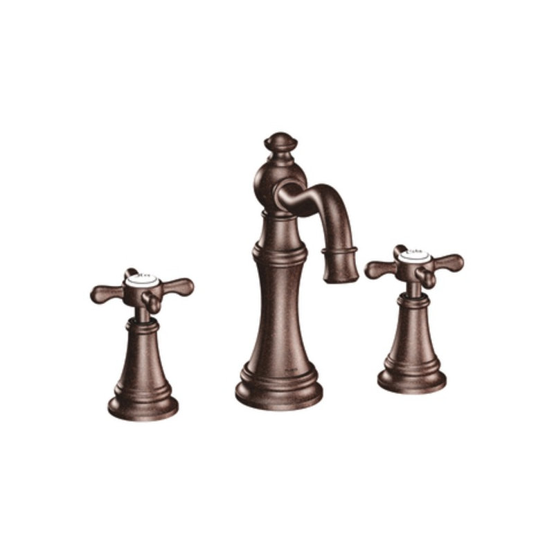 Weymouth Widespread Bathroom Faucet with Drain Assembly, Oil Rubbed Bronze