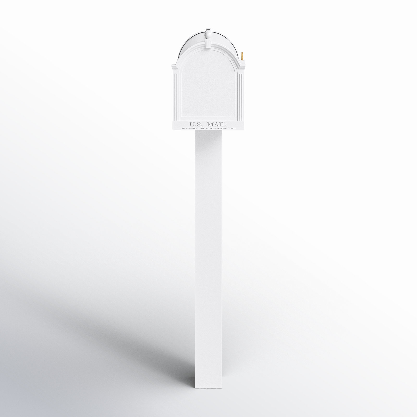 Premium Post-Mounted Mailbox, Yes, White