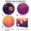Allegro mauve fleur de minuit champ de fleurs II - Art mural de fleurs sauvages pour le salon-96787796-96787798-96787805