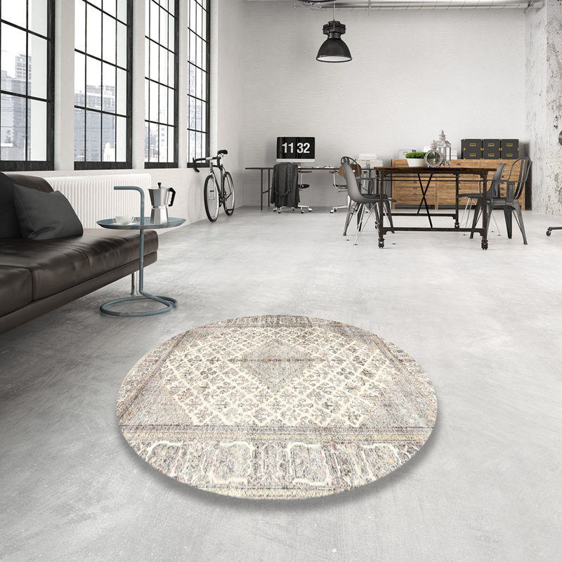 Villebois Oriental Indoor Rug, Round 4'