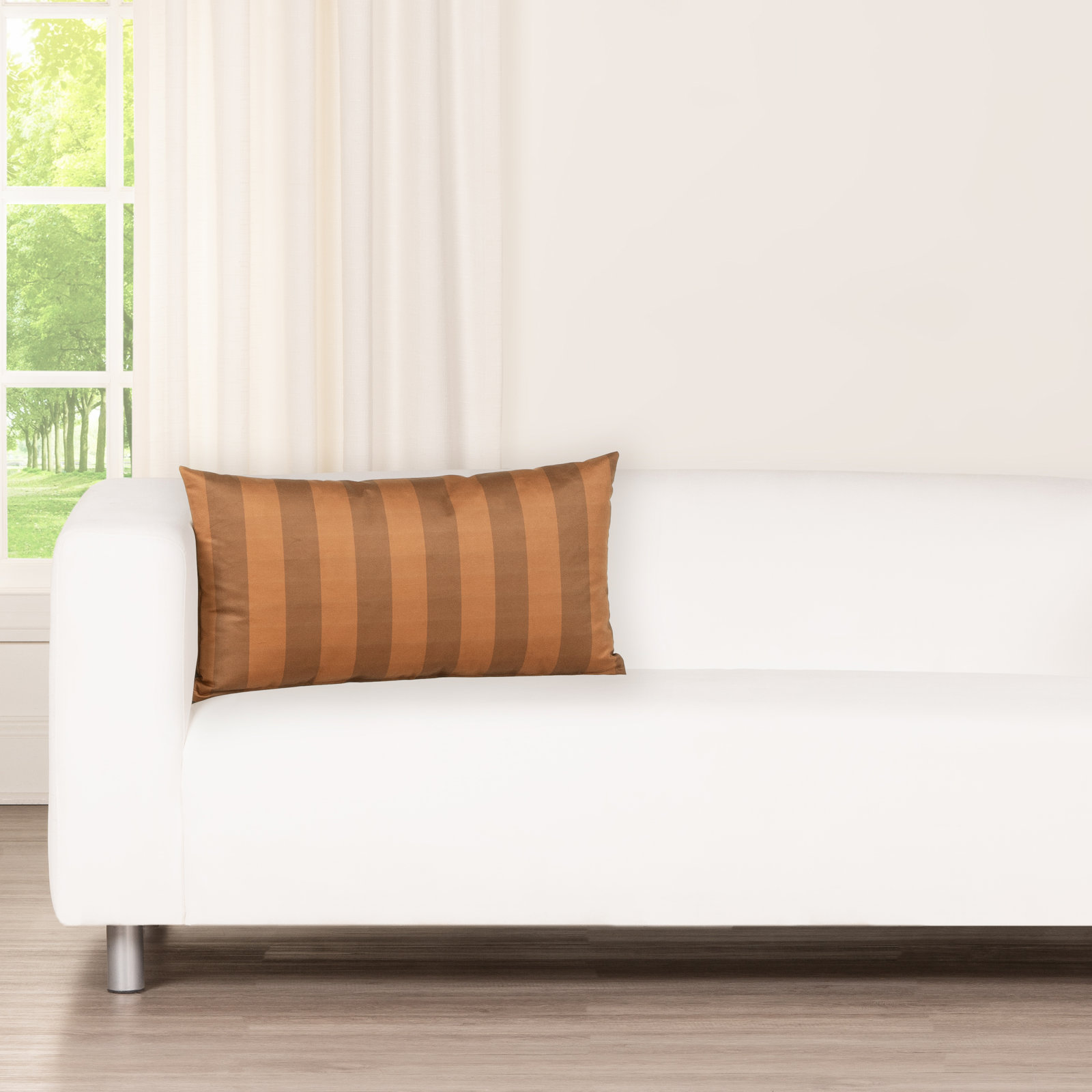 Throw Pillow, Polyfill, 21" x 12", Carmel