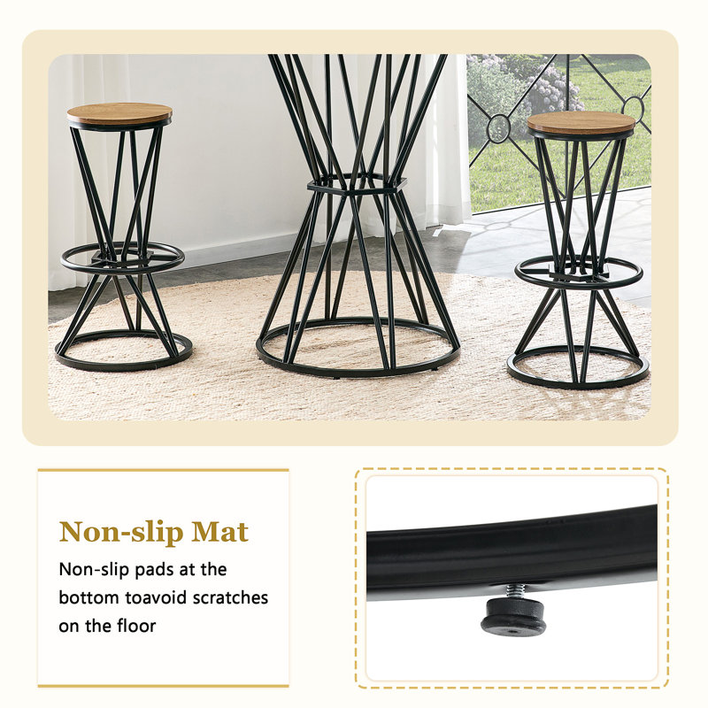 Barre à emballage unique, Wood / Black