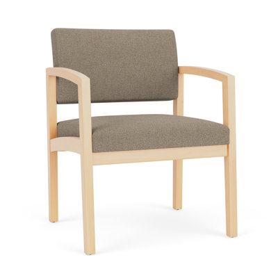 Lenox Wood 24.5" W Fabric Seat Waiting Room Chair with Wood Frame