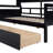 Twin Size Daybed with Bedside Shelves, Two Drawers, and Wood Slat Support for Enhanced Comfort and Storage.-716208364-716208363