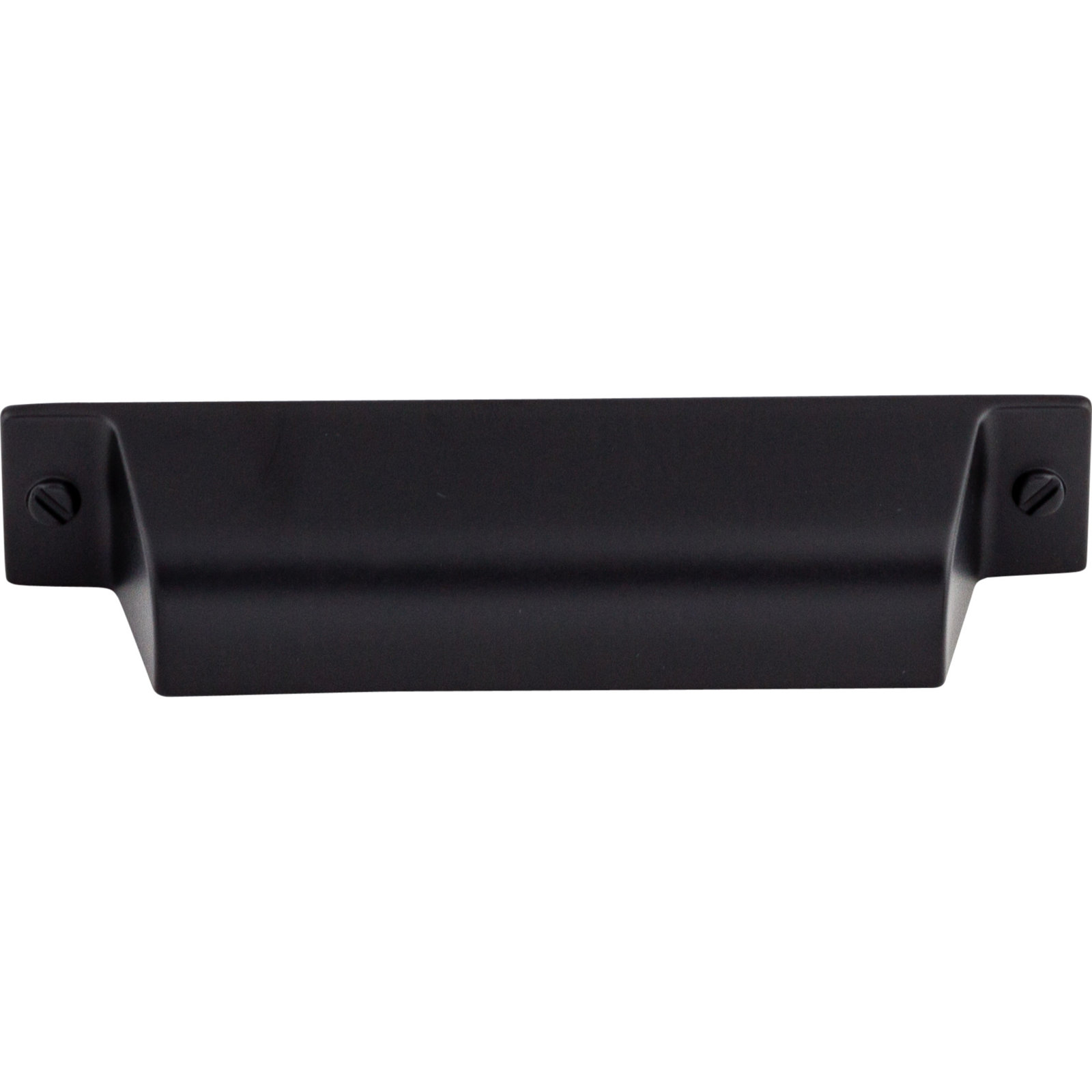 Channing Cup Bin Cabinet Pull, Flat Black, 3 3/4" Center to Center