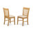 5 Piece Modern Dining Table Set Includes a Rectangle Wooden Table and 4 Linen Fabric Upholstered Chairs, 36x60 Inch, Oak-1296875228-1209129777