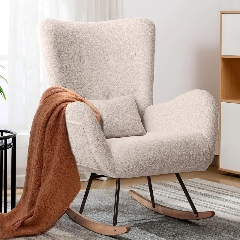 Fauteuil berçant Kahmar Teddy, Beige