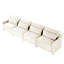 Chenille beige à quatre places avec coussin lombaire, structure ergonomique en bois robuste, tissu doux, coussins en éponge à haute résilience, facile à assembler, placement flexible dans divers espaces-1644558608