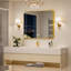 Miroir de salle de bain avec cadre en aluminium et éclairage à DEL-363666841-342891756