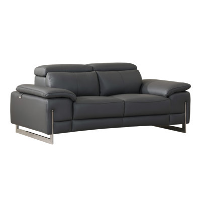 Top Grain Italian Leather Loveseat
